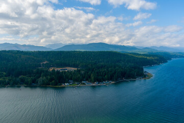 Puget Sound and mountains
