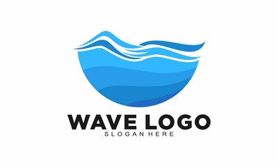 Fototapeta premium Sea wave logo design