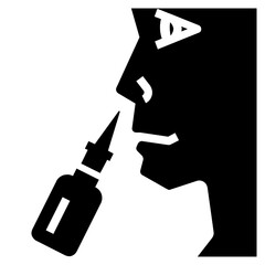 nasal congested glyph icon