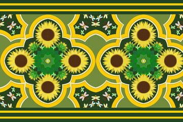 Sunflower seamless abstract background 