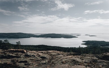 lake and mountains