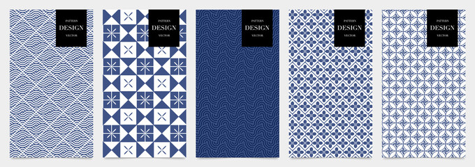 Japanese patterns vector. Geometric shape and ornamental vector patterns and swatches. Design for fabric , wallpaper, banners and cover background. © TWINS DESIGN STUDIO