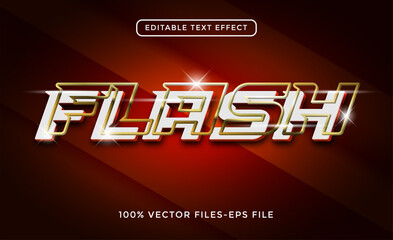 Naklejka na ściany i meble Flash 3d text gold effect Premium Vector