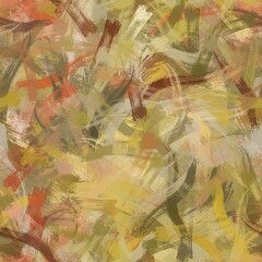 Seamless random faux digital paint stroke pattern print. High quality illustration. Procedural painting with realistic brush strokes in bright trendy colors. Abstract art for surface design and print.