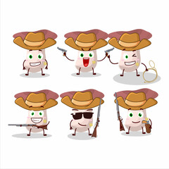 Cool cowboy rassula cartoon character with a cute hat