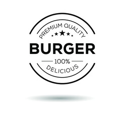 Fototapeta na wymiar Creative (Burger) logo template, Burger sticker, vector illustration.