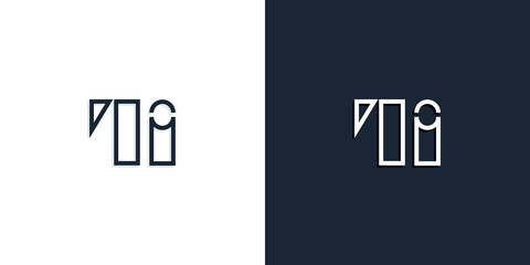 Abstract line art initial letters TI logo.