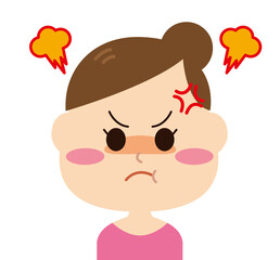 怒る　女性　主婦