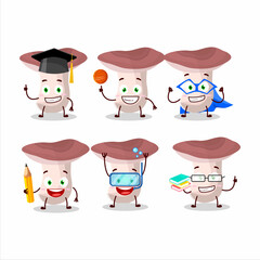 School student of rassula cartoon character with various expressions