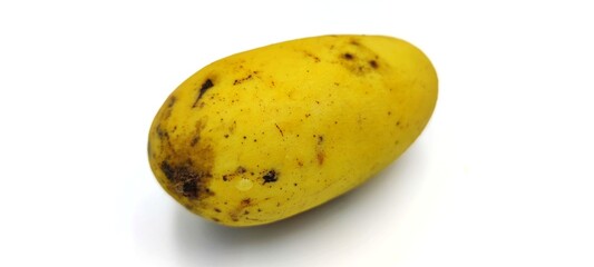 rotten mango isolated on white background