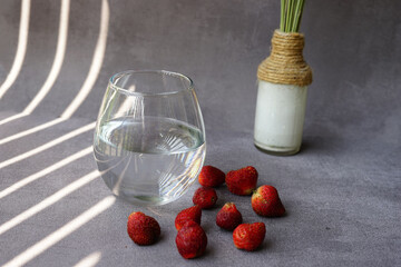 Strawberry and water