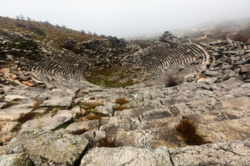Fototapeta na wymiar Ruins of amphitheatre at ancient city of Sagalassos in Isparta, province of Burdur, Turkey