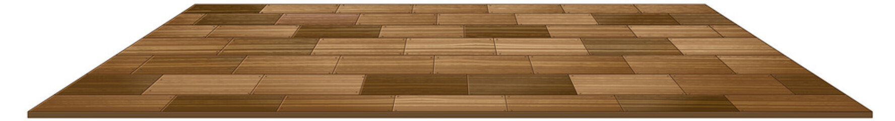 Wooden floor tiles isolated on white background