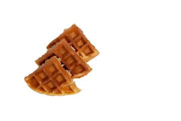Waffles isolated on white background
