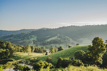 Nature scenery view in Khaoyai a national park Thailand.