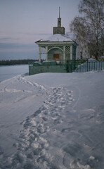 church in the snow