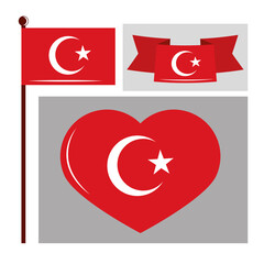turkey flags set