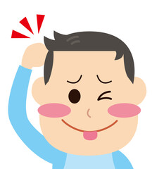 てへぺろ　男性