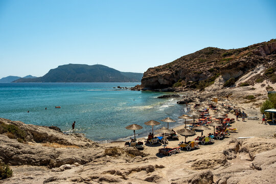 Panorama of Camel Beach on the south coast of Kos