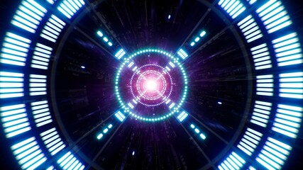 Shining Sci fi Galaxy Tunnel