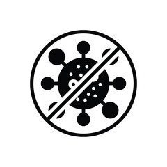 Black solid icon for elimination