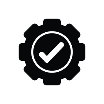 Black Solid Icon For Established