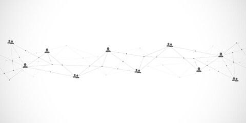 Connecting people and communication concept, social network
