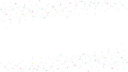 Abstract low poly background with connecting the dots and lines