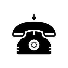 Black solid icon for receiver