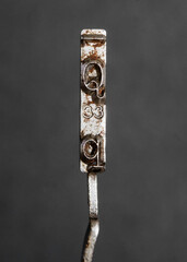 Fototapeta premium retro typewriter macro letter Q