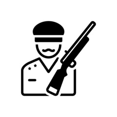 Black solid icon for fought