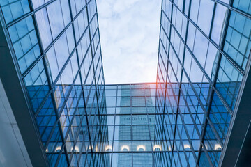 Architecture details Modern Building Glass facade Business background