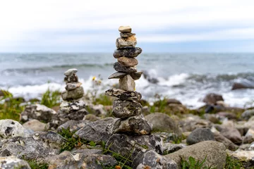 Foto auf Acrylglas Artz Steinturm am Meer  © Martin
