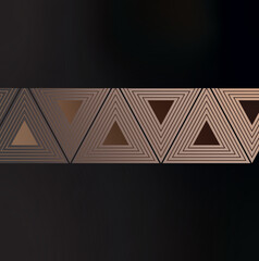 Triangle gold logo, geometry, geometric logo, geometric pattern, style, restraint, classic, classic gold style