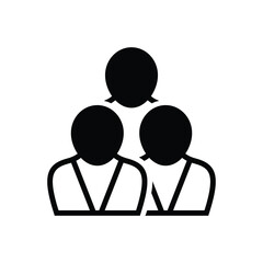 Black solid icon for authority