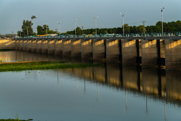 beautiful an old and historical bridge on the river, head syphon is beauitful bridge on the satluj...