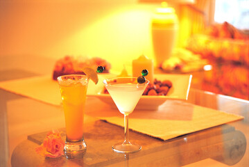 cocktail on the table