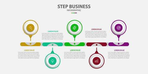 Modern info graphic business template and data visualization with 4 options.