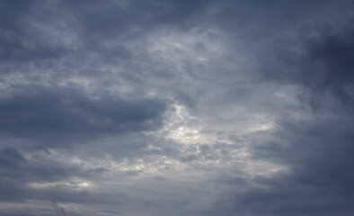 view of clouds sky with beautiful dark cloud before a thunderstorm.