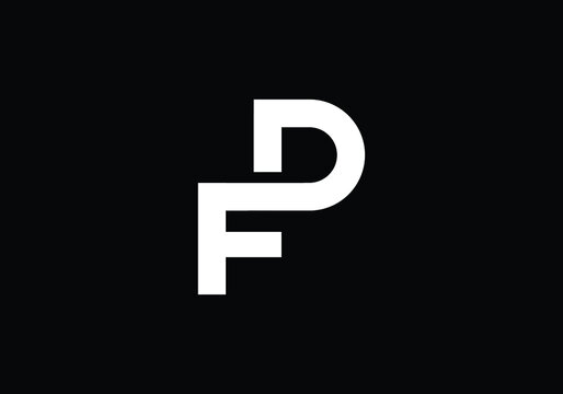 Alphabet letter icon logo FD vector.