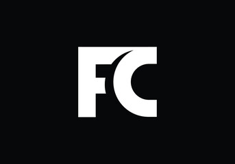 Alphabet letter icon logo FC.