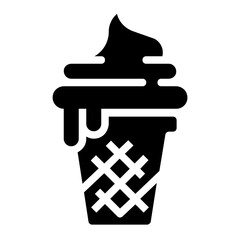 ice cream glyph icon