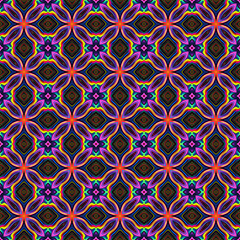 This is a psychedelic Seamless Abstract Pattern Illustration, designed by using vibrant colors and is pleasant to eyes.