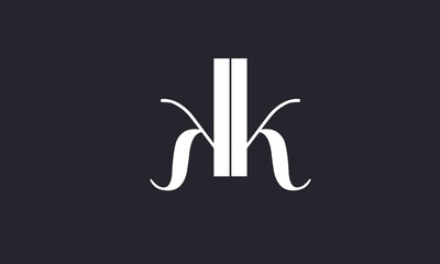 Alphabet letters Initials Monogram logo KK, K and K