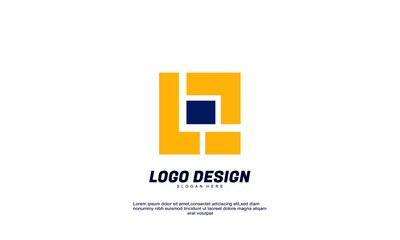 abstract creative idea logo for corporate finance business and building colorful design template