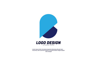 stock abstract creative example idea brand logo for corporate finance company and building colorful design template