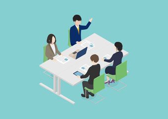 打ち合わせにてしっかりヒアリングを行います！なイラスト素材｜mayucolor01