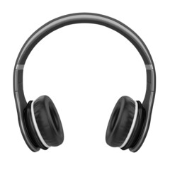 Black Headphones Isolated