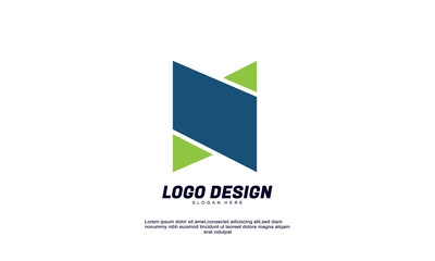 stock illustrator abstract creative idea brand logo for corporate finance company and building colorful design template