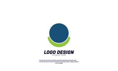 stock illustrator abstract creative idea logo for corporate finance and building colorful design vector